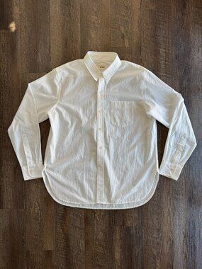 Buck Mason Mainstay Cotton Button-down Shirt in White - Size L, NWT